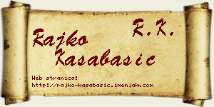 Rajko Kasabašić vizit kartica
